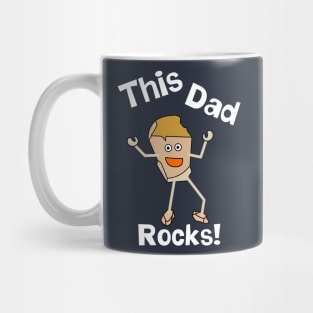 This Dad Rocks White Text Mug
